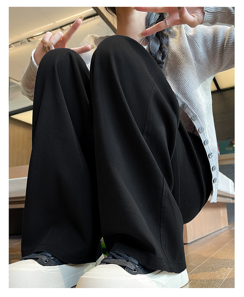 ワイドフィット デニム風イージージーンズ